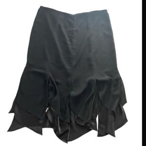 Black Midi Layered Skirt by JOLIBEL!!! Size 16